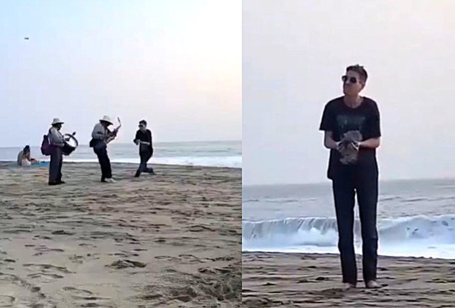 Extranjero en playa de Oaxaca corre a músicos indígenas