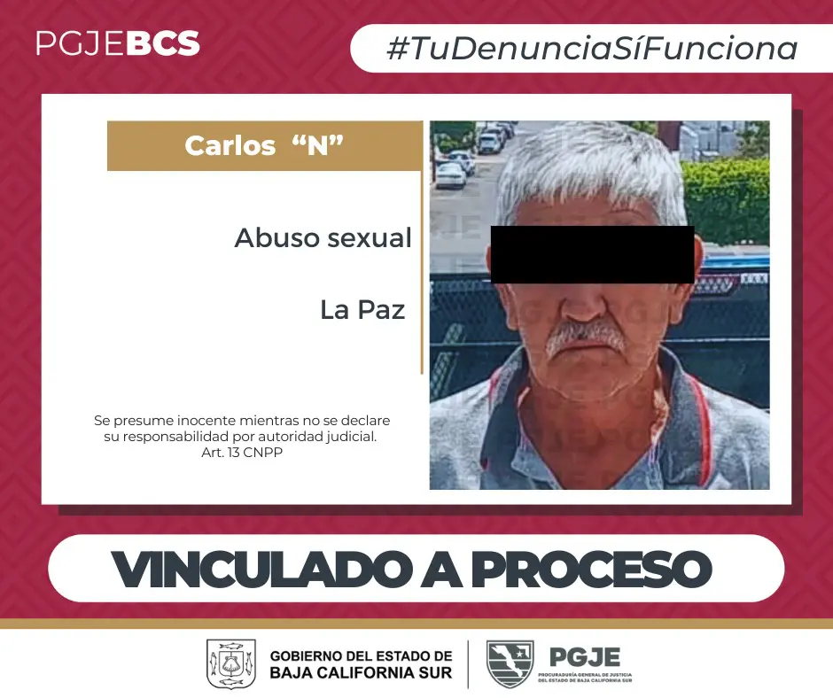 Vinculan a proceso a hombre por abuso sexual a menor en La Paz