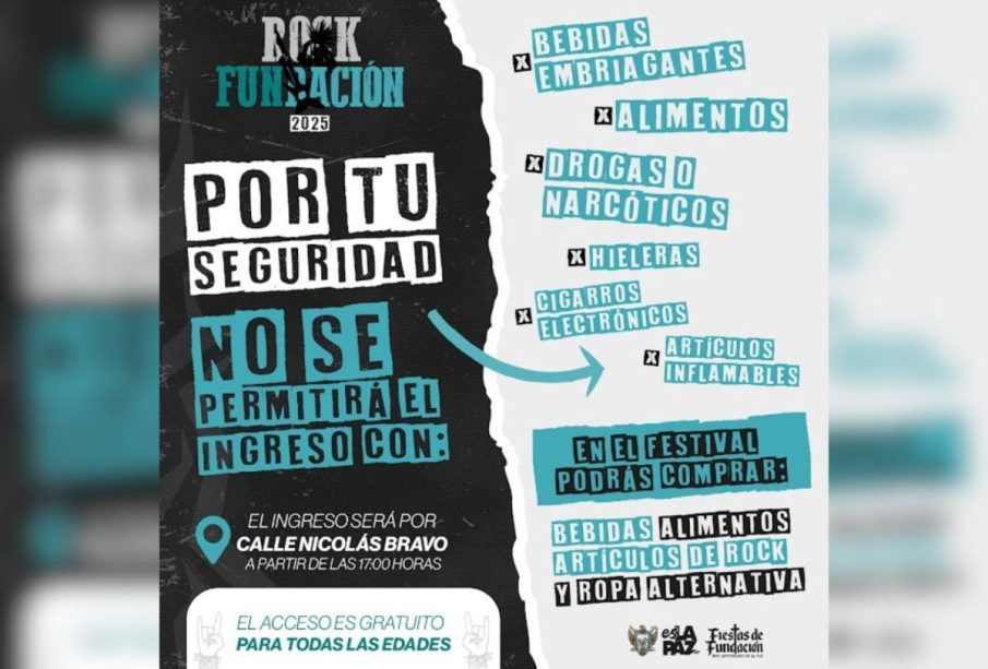Anuncio del Festival Rock Fundación 2025