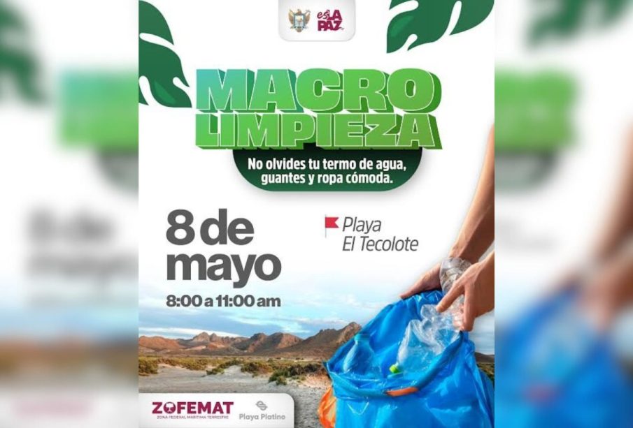 Anuncio de la limpieza de playas