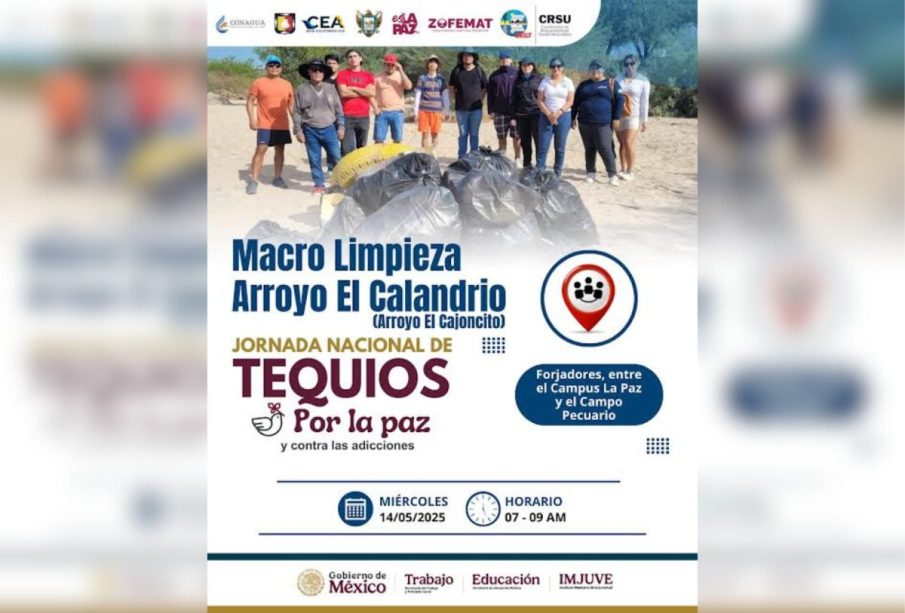anuncio de la limpieza del arroyo