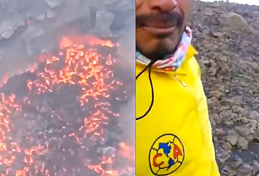 Americanista arriba del Volcán Popocatépetl
