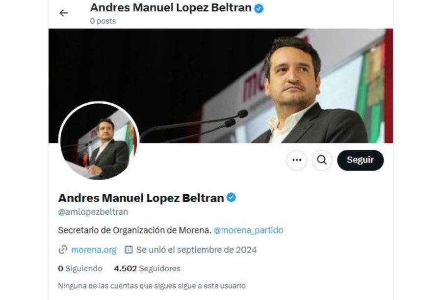Andrés Manuel López Beltrán borra todas sus publicaciones en X