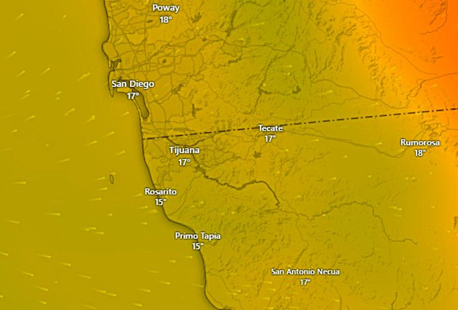 Clima en Tijuana, hoy domingo