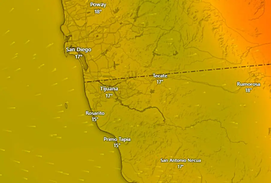 Clima en Tijuana, hoy domingo