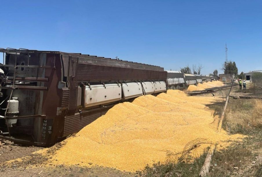 Descarriló tren en Fresnillo, Zacatecas, y moviliza a autoridades