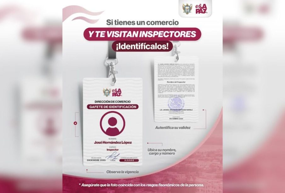 Anuncio de los gafetes oficiales para personal de Comercio