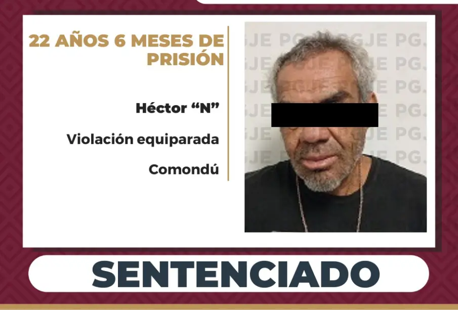 Sentencian a 22 años a hombre por violación a menor en Comondú