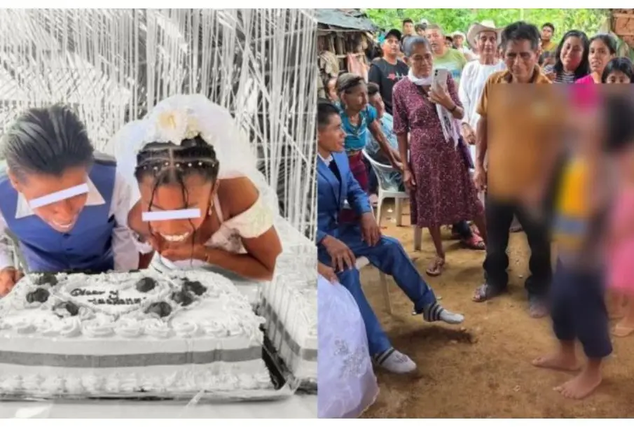Boda infantil y niños bebiendo alcohol desata polémica en Oaxaca