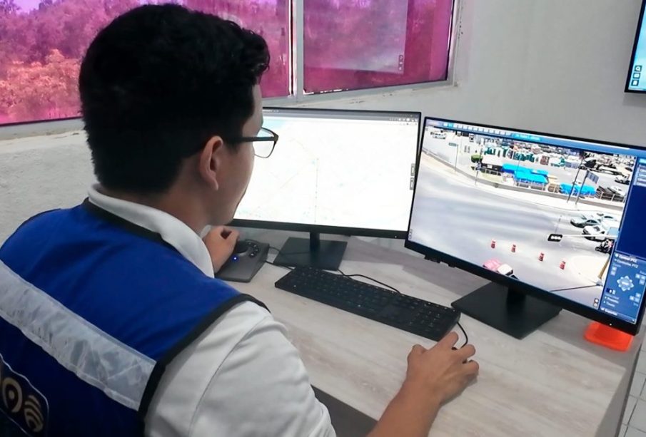 El Centro de Monitoreo Vial (CEMOVIAL) en La Paz