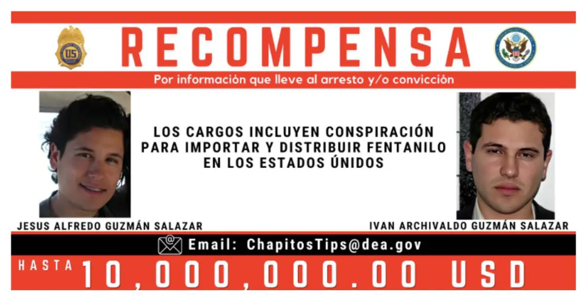 EE.UU. ofrece 10 millones por Los Chapitos