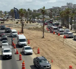 Crean nueva vía alterna para desviar tráfico por obras del paso a desnivel de Fonatur