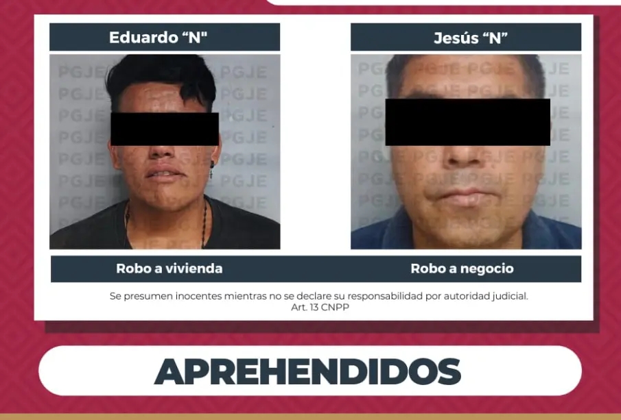 Aprehenden a dos hombres por presuntos robos en La Paz