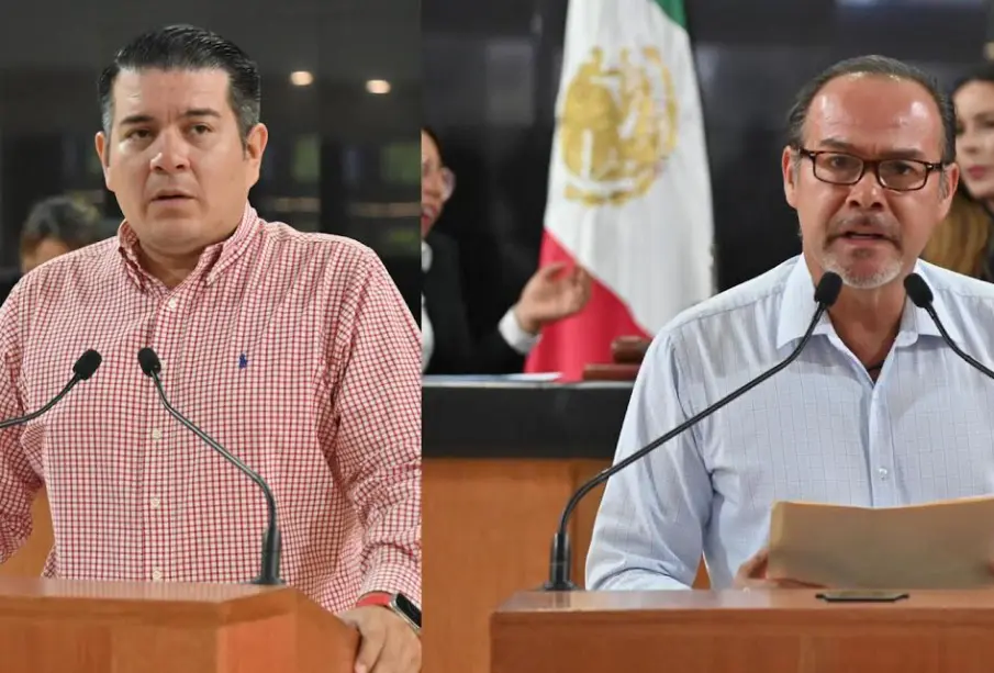 diputado Christian Fabrizio del Castillo Miranda y diputado Sergio Guluarte Ceseña