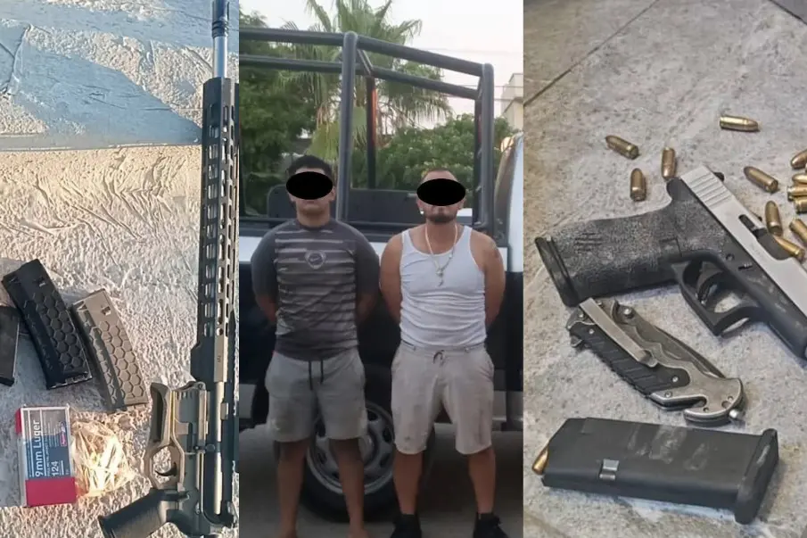 Autoridades detienen a dos hombres y aseguran armas en Cabo San Lucas. Se mantienen las indagatorias para el esclarecimiento de los hechos.
