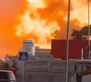 Explosión en gasolinera de Roma