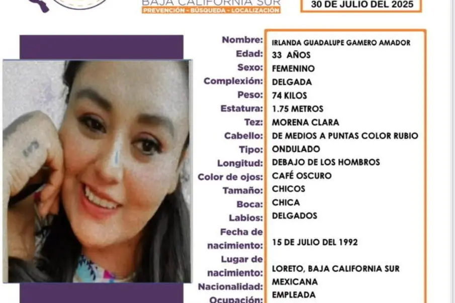 De enero a julio se han reportado 89 casos de desaparición de mujeres en BCS; 26 siguen sin ser localizadas, según la PGJE.