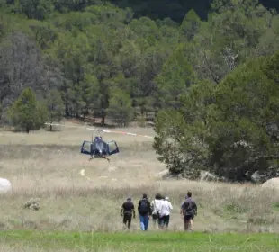 Helicóptero y trazado de terrenos en la Sierra de la Laguna levantan sospechas