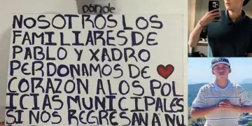 Familias de Pablo y Xandro piden que los devuelvan con vida y perdonan a policías detenidos.