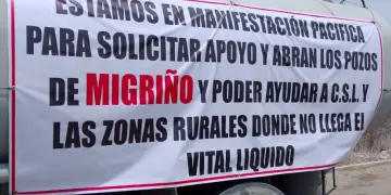 Piperos protestan en Cabo San Lucas por cierre de pozo en Migriño