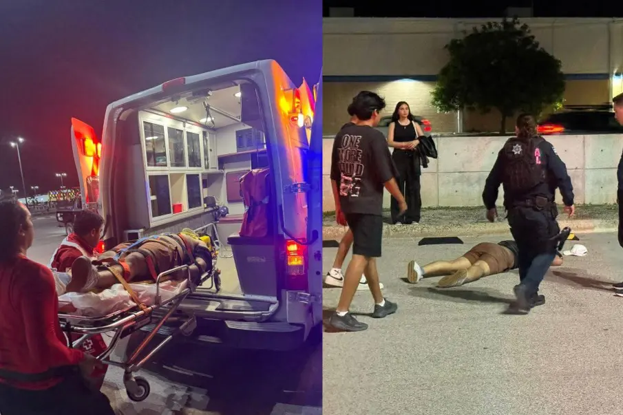 Joven sufre accidente tras caer de vehículo en Plaza Galerías