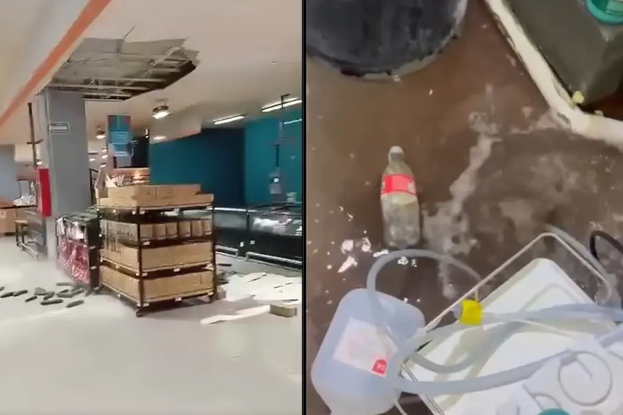 Hospital del IMSS y tienda comercial sufren daños por lluvias en La Paz