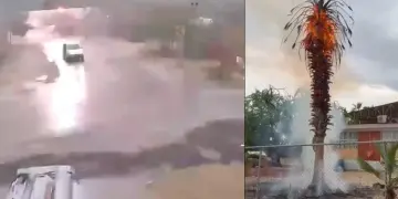 Rayo provoca incendio en primaria de El Sargento; llaman a extremar precauciones durante tormentas por huracán “Priscila”