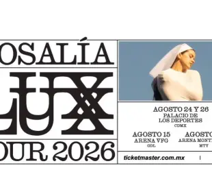 Rosalía confirma su “Lux Tour 2026” en México: fechas y sedes oficiales