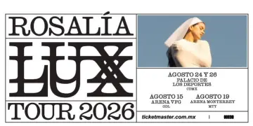 Rosalía confirma su “Lux Tour 2026” en México: fechas y sedes oficiales