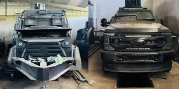 Michoacán, aseguran bodegas de camionetas, blindaje artesanal