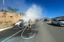 Incendio carretera Transpeninsular