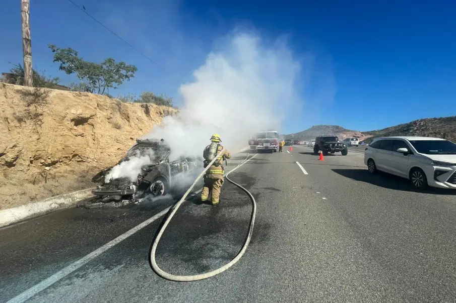 Incendio carretera Transpeninsular