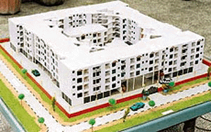 A model of the commercial-cum-residential complex at Patiala