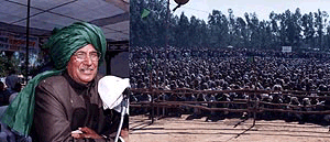 Haryana Chief Minister, Mr Om Prakash Chautala addressing an election rally