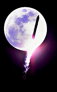   CAPE CANAVERAL, USA : A U.S. Air Force Atlas rocket carrying a defense satellite rises above Cape Canaveral, with the moon as a backdrop, Thursday. AP/PTI
