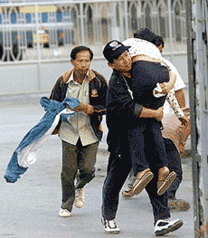 An injured Thai women