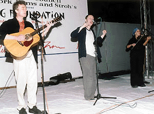 British group Rag Foundation performs at Chandigarh Club on Monday.  A Tribune photograph