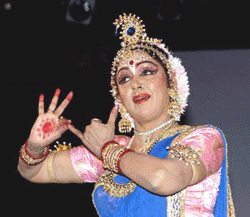 Film actress Hema Malini performing at the Kirorimal College Alumni Award 2000 in New Delhi on Saturday