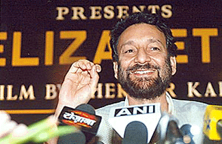 Film director Shekhar Kapur addresses a press conference in New Delhi on Friday prior to the release of his world acclaimed Elizabeth. The film raised controversy with the Indian censor board which cut the offending words and scenes