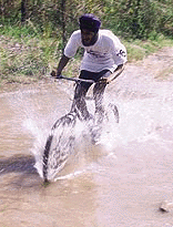 Mountain bikers' battle on