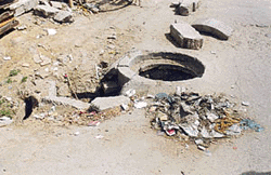 One of the open manholes on the road to Ambala City, which has become a death trap.