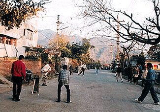 Children are forced to play on the roads of Parwanoo town as their is no play ground provided for the children