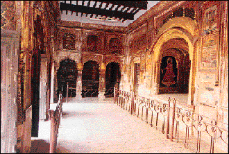Grills installed in the masnad chamber which is to be opened for public viewing in the Quila Androon portion of Quila Mubarak Complex in Patiala