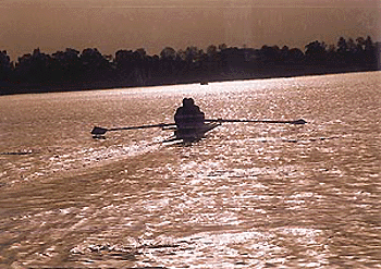 As the Sydney Olympics are drawing near, the national rowing team seems to be perfecting the art at the Sukhna Lake in Chandigarh on Wednesday.	 Tribune photo by Pankaj Sharma