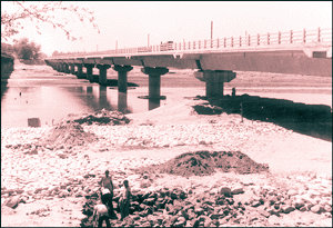 The new bridge on the Yamuna, near Kalanaur, which will connect Haryana with UP. It is likely to be opened to traffic by May-end