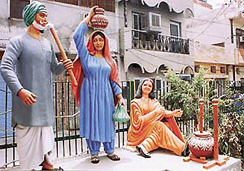 Colourful statues adorn the park in Lajpat Nagar	 in Ludhiana					� Photo by Rajesh Bhambi