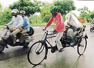 It was yet another rainy day in the city and its surrounding areas on Wednesday.� A Tribune photograph