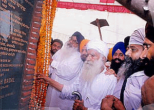 Punjab Chief Minister Parkash Singh Badal, inaugurates the construction work of Guru Harkishan Singh Hospital and Research Centre in New Delhi on Sunday