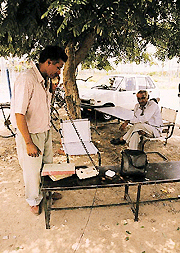 Complaint centre under a tree