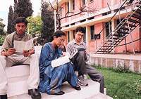 Students filling up admission forms in Guru Gobind Singh College, Sector 26, Chandigarh
